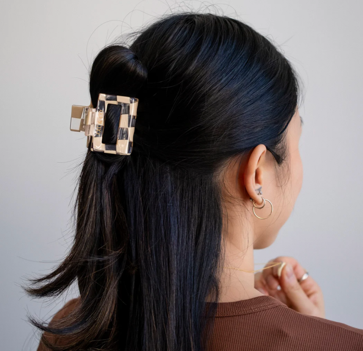 Hair Claw Mini - Beige Boardwalk