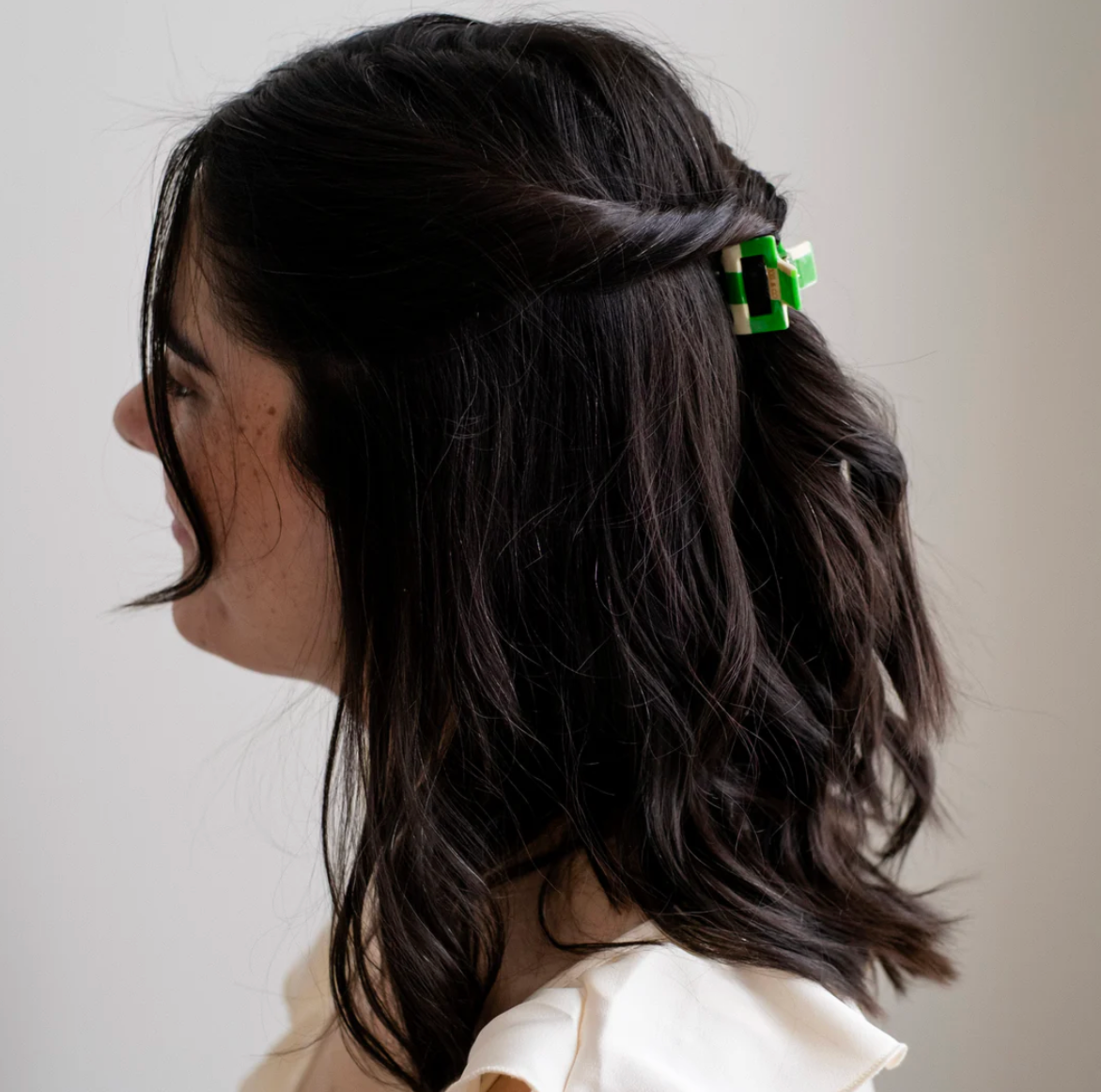 Hair Claw XXS - Green Checkmate