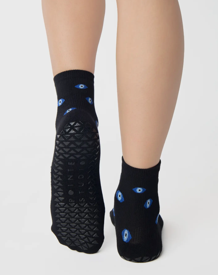 Evil Eye Ankle Grip Sock