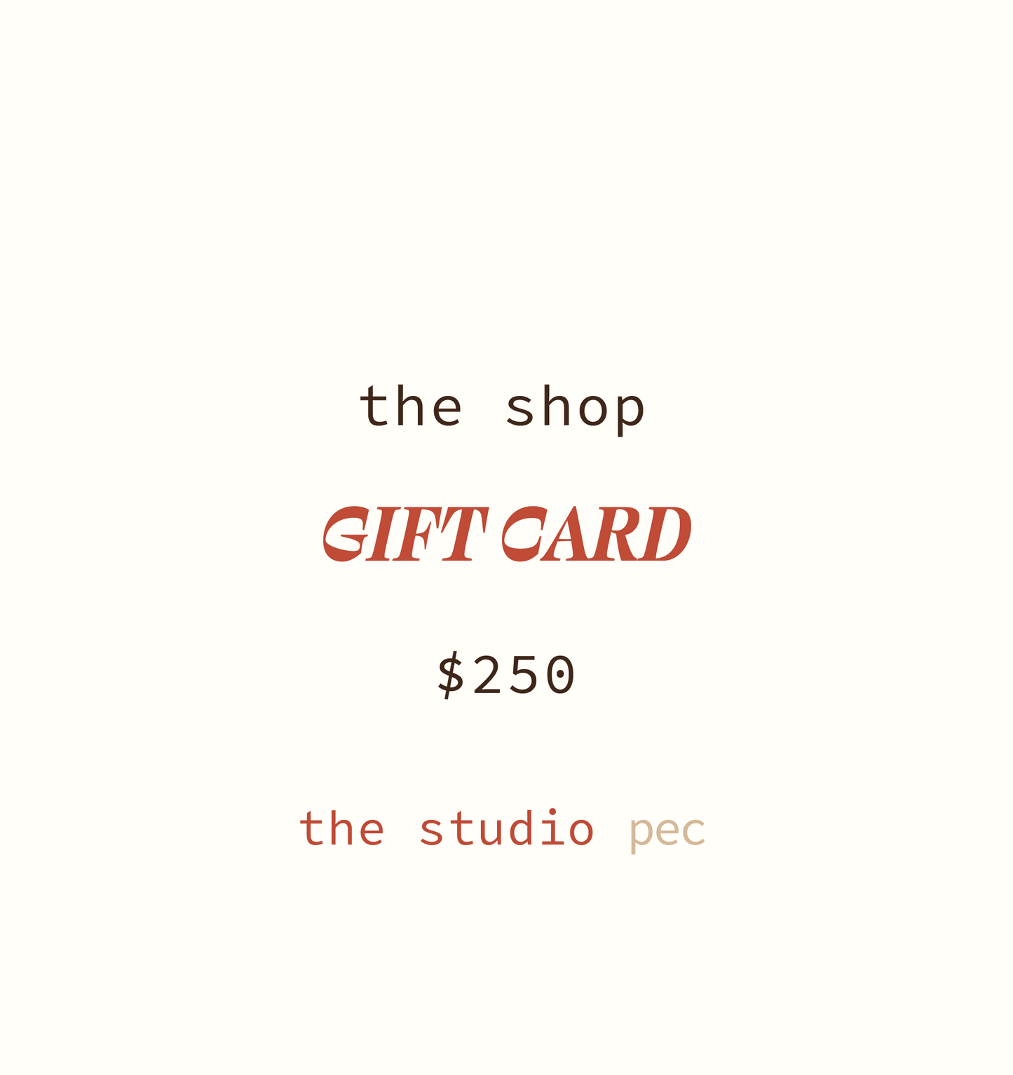 studio shop gift card