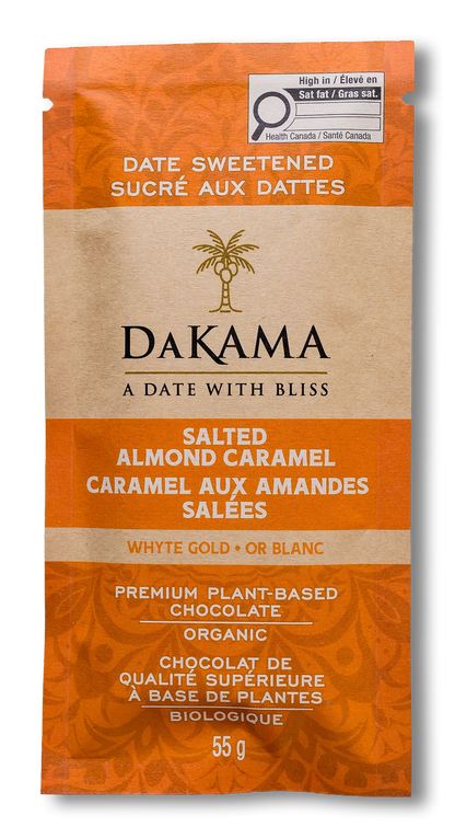 DAKAMA CHOCOLATE: Whyte Gold Salted Almond Caramel