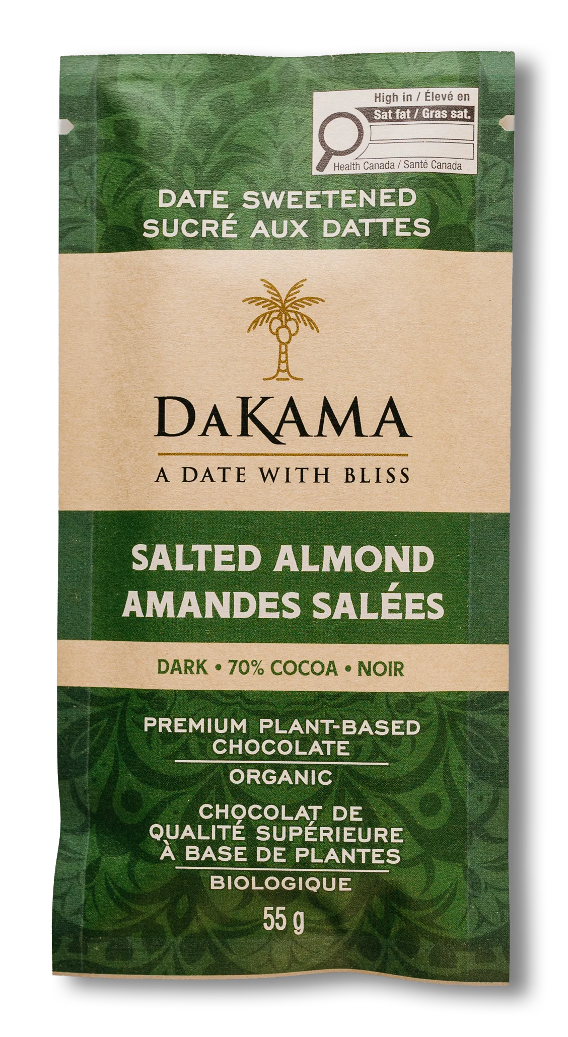 DAKAMA CHOCOLATE: Dark Salted Almond