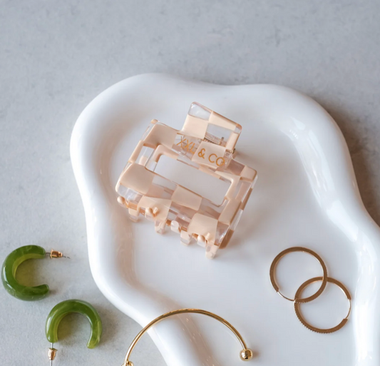 Hair Claw Mini - Beige Boardwalk
