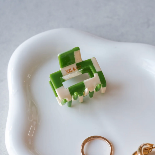Hair Claw XXS - Green Checkmate
